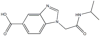 1-[(propan-2-ylcarbamoyl)methyl]-1H-1,3-benzodiazole-5-carboxylic acid Struktur