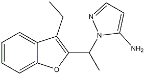 1-[1-(3-ethyl-1-benzofuran-2-yl)ethyl]-1H-pyrazol-5-amine Struktur