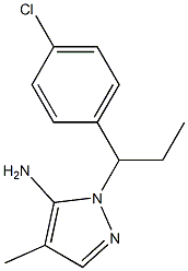 1-[1-(4-chlorophenyl)propyl]-4-methyl-1H-pyrazol-5-amine Struktur