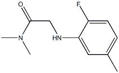 2-[(2-fluoro-5-methylphenyl)amino]-N,N-dimethylacetamide Struktur