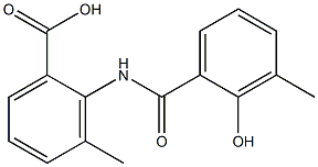 2-[(2-hydroxy-3-methylbenzene)amido]-3-methylbenzoic acid Struktur