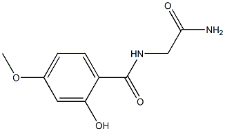 2-[(2-hydroxy-4-methoxyphenyl)formamido]acetamide Struktur