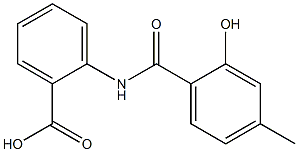 2-[(2-hydroxy-4-methylbenzene)amido]benzoic acid Struktur