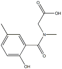 2-[(2-hydroxy-5-methylphenyl)-N-methylformamido]acetic acid Struktur