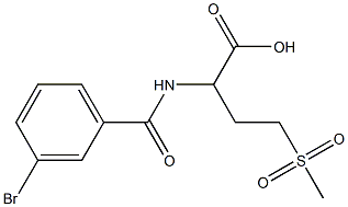 2-[(3-bromophenyl)formamido]-4-methanesulfonylbutanoic acid Struktur