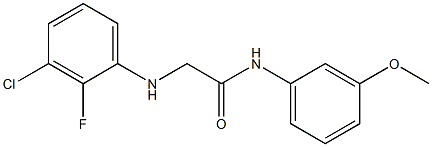 2-[(3-chloro-2-fluorophenyl)amino]-N-(3-methoxyphenyl)acetamide Struktur