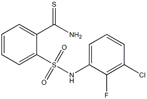 2-[(3-chloro-2-fluorophenyl)sulfamoyl]benzene-1-carbothioamide Struktur