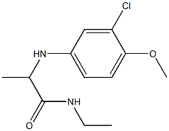 2-[(3-chloro-4-methoxyphenyl)amino]-N-ethylpropanamide Struktur