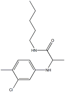 2-[(3-chloro-4-methylphenyl)amino]-N-pentylpropanamide Struktur