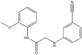 2-[(3-cyanophenyl)amino]-N-(2-methoxyphenyl)acetamide Struktur