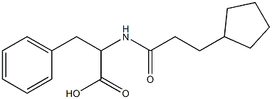 2-[(3-cyclopentylpropanoyl)amino]-3-phenylpropanoic acid Struktur