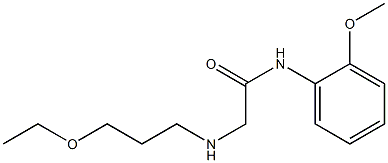 2-[(3-ethoxypropyl)amino]-N-(2-methoxyphenyl)acetamide Struktur