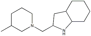 2-[(3-methylpiperidin-1-yl)methyl]-octahydro-1H-indole Struktur