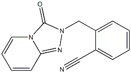 2-[(3-oxo[1,2,4]triazolo[4,3-a]pyridin-2(3H)-yl)methyl]benzonitrile Struktur