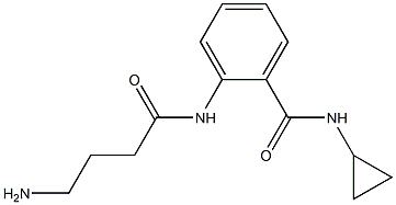 2-[(4-aminobutanoyl)amino]-N-cyclopropylbenzamide Struktur