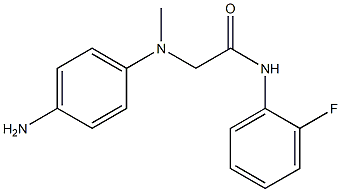 2-[(4-aminophenyl)(methyl)amino]-N-(2-fluorophenyl)acetamide Struktur