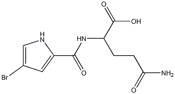 2-[(4-bromo-1H-pyrrol-2-yl)formamido]-4-carbamoylbutanoic acid Struktur