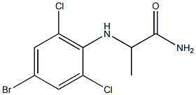 2-[(4-bromo-2,6-dichlorophenyl)amino]propanamide Struktur