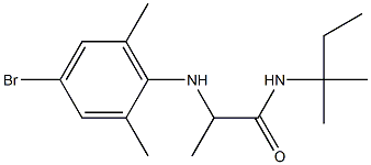 2-[(4-bromo-2,6-dimethylphenyl)amino]-N-(2-methylbutan-2-yl)propanamide Struktur