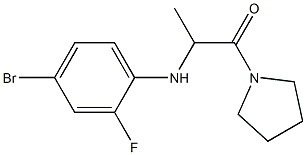 2-[(4-bromo-2-fluorophenyl)amino]-1-(pyrrolidin-1-yl)propan-1-one Struktur