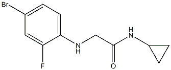 2-[(4-bromo-2-fluorophenyl)amino]-N-cyclopropylacetamide Struktur