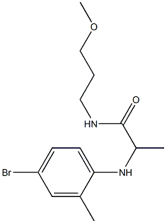 2-[(4-bromo-2-methylphenyl)amino]-N-(3-methoxypropyl)propanamide Struktur