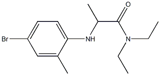 2-[(4-bromo-2-methylphenyl)amino]-N,N-diethylpropanamide Struktur