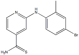 2-[(4-bromo-2-methylphenyl)amino]pyridine-4-carbothioamide Struktur