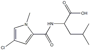 2-[(4-chloro-1-methyl-1H-pyrrol-2-yl)formamido]-4-methylpentanoic acid Struktur