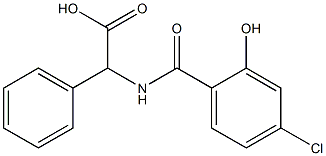 2-[(4-chloro-2-hydroxyphenyl)formamido]-2-phenylacetic acid Struktur