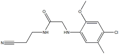 2-[(4-chloro-2-methoxy-5-methylphenyl)amino]-N-(2-cyanoethyl)acetamide Struktur