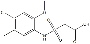 2-[(4-chloro-2-methoxy-5-methylphenyl)sulfamoyl]acetic acid Struktur