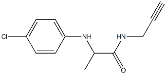 2-[(4-chlorophenyl)amino]-N-(prop-2-yn-1-yl)propanamide Struktur