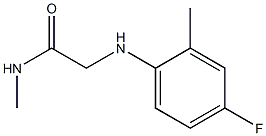 2-[(4-fluoro-2-methylphenyl)amino]-N-methylacetamide Struktur