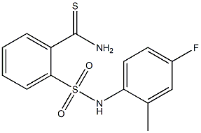 2-[(4-fluoro-2-methylphenyl)sulfamoyl]benzene-1-carbothioamide Struktur