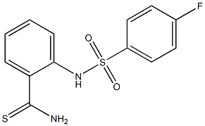 2-[(4-fluorobenzene)sulfonamido]benzene-1-carbothioamide Struktur