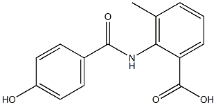 2-[(4-hydroxybenzene)amido]-3-methylbenzoic acid Struktur