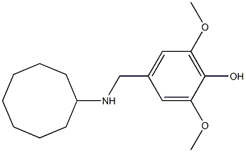 4-[(cyclooctylamino)methyl]-2,6-dimethoxyphenol Struktur