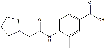 4-[(cyclopentylacetyl)amino]-3-methylbenzoic acid Struktur