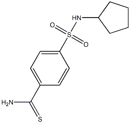 4-[(cyclopentylamino)sulfonyl]benzenecarbothioamide Struktur