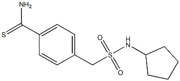 4-[(cyclopentylsulfamoyl)methyl]benzene-1-carbothioamide Struktur