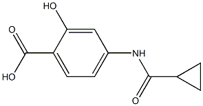 4-[(cyclopropylcarbonyl)amino]-2-hydroxybenzoic acid Struktur