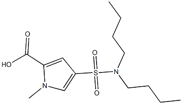 4-[(dibutylamino)sulfonyl]-1-methyl-1H-pyrrole-2-carboxylic acid Struktur