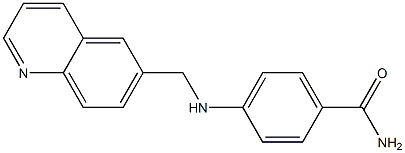 4-[(quinolin-6-ylmethyl)amino]benzamide Struktur