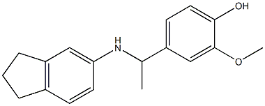 4-[1-(2,3-dihydro-1H-inden-5-ylamino)ethyl]-2-methoxyphenol Struktur