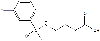 4-[1-(3-fluorophenyl)acetamido]butanoic acid Struktur