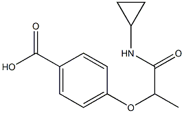 4-[1-(cyclopropylcarbamoyl)ethoxy]benzoic acid Struktur