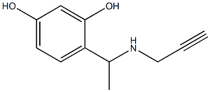 4-[1-(prop-2-yn-1-ylamino)ethyl]benzene-1,3-diol Struktur