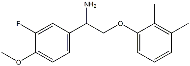 4-[1-amino-2-(2,3-dimethylphenoxy)ethyl]-2-fluoro-1-methoxybenzene Struktur