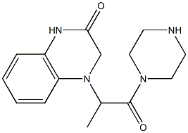 4-[1-oxo-1-(piperazin-1-yl)propan-2-yl]-1,2,3,4-tetrahydroquinoxalin-2-one Struktur